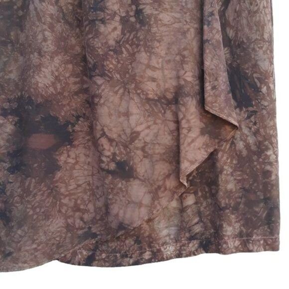 Vtg 90's Carole Little Skirt Rustic Country Wrap Burnt Tie-dye Rust Brown Sz 6 - Picture 6 of 7